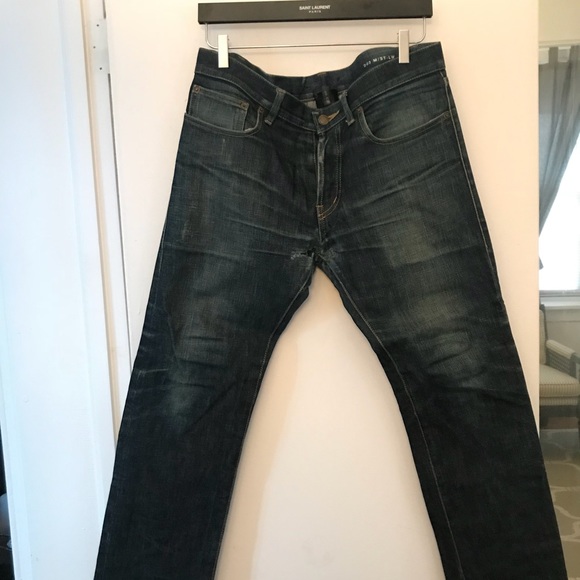 Saint Laurent D03 Raw Denim in Dark Blue - Picture 2 of 5
